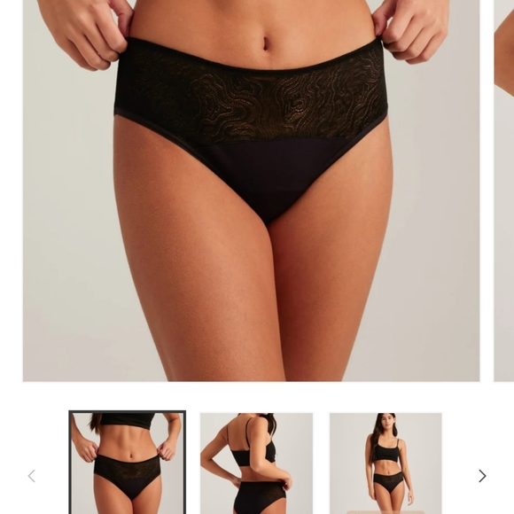 Saalt Leakproof Lace Hipster |Small |Black | NWT - Picture 3 of 3